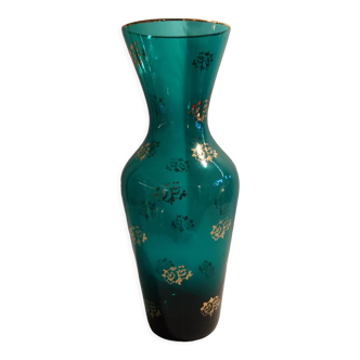 Vintage blue and gold vase