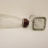 Glass and bakelite art deco salières