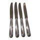 4 table knives with silver-plated metal handles, silversmith Christofle Malmaison