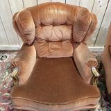 Paire de bergères à oreilles de style Louis XV