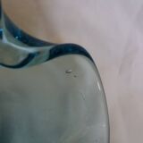 Murano turquoise blue glass trilobed empty pocket ashtray