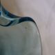 Murano turquoise blue glass trilobed empty pocket ashtray