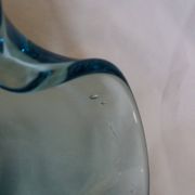Murano turquoise blue glass trilobed empty pocket ashtray