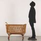 Vintage cradle from the 1960s, bamboo structure.
