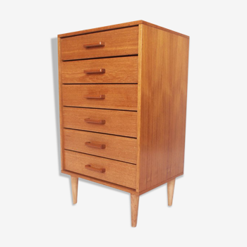 Scandinavian vintage dresser, 6 drawers