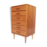 Scandinavian vintage dresser, 6 drawers