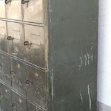 Antique metal cabinet - 18 lockers