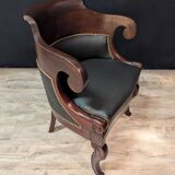 Empire period mahogany cross-back armchair