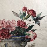 Gouache on paper - bouquet of carnations