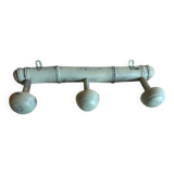 Antique coat hook, cerused green celadon