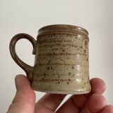 Vintage design stoneware teapot with 2 coffee cups