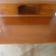 Vintage commode secretary dressing table sliding top 7 drawers cherry wood