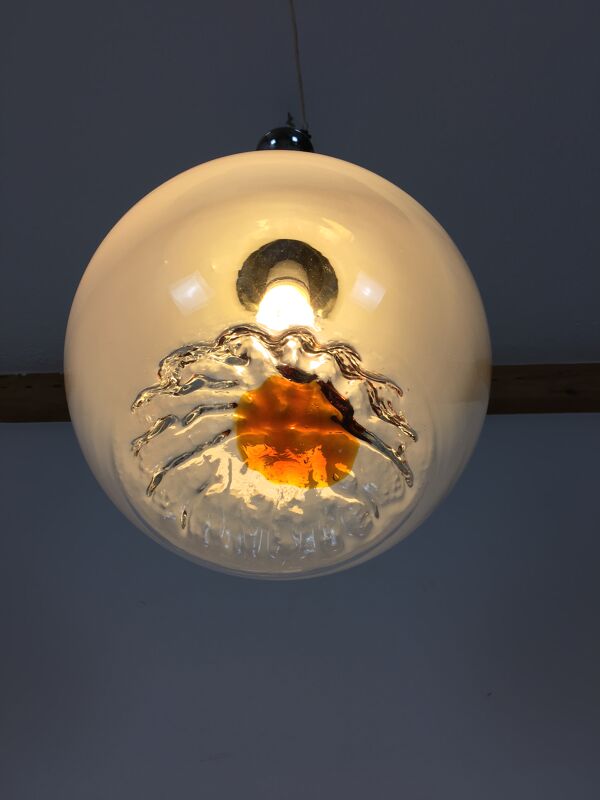 Suspension Mazzega verre de Murano