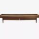 Vintage mid century daybed teak design with drawers