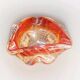 Vintage empty pocket ashtray bubble glass