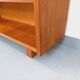 Large vintage oak wood bookcase shelf from the 50s 60s