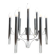 Iconic chandelier by Gaetano Sciolari with nine lights, 1970s.