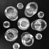 6 Glass bottles