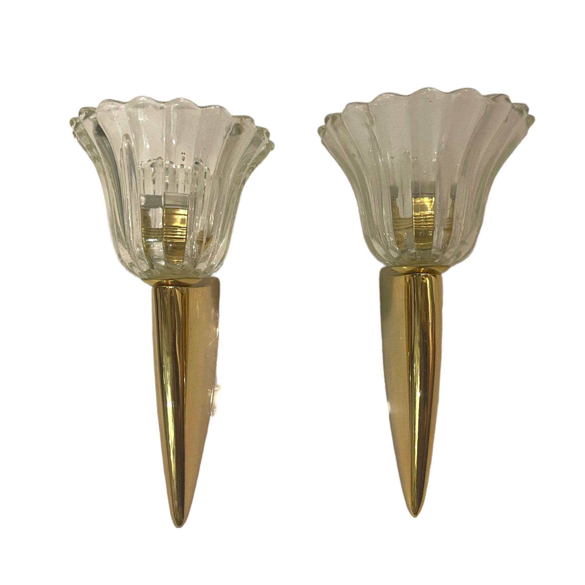 Murano glass sconces set of 2