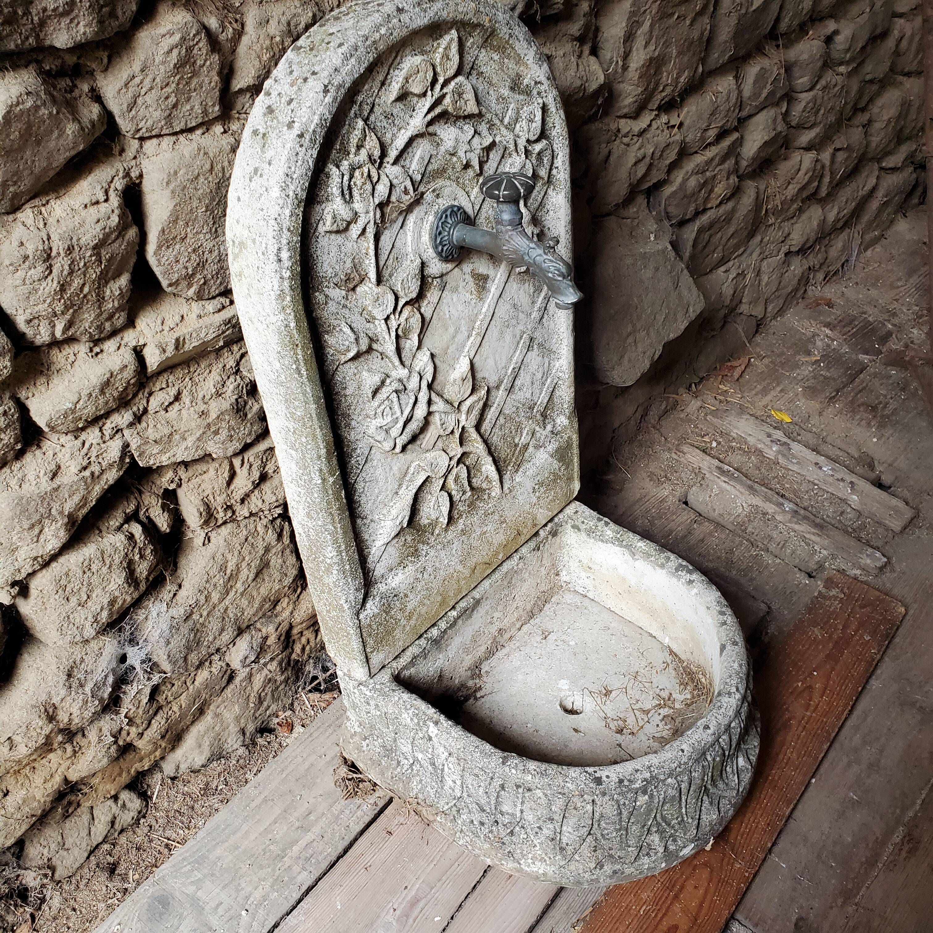 Reconstituted stone fountain