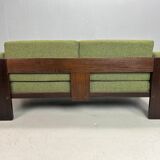 Tobia Scarpa new Green Boucle "Bastiano" 2-Seater Sofa for Knoll, 1960s