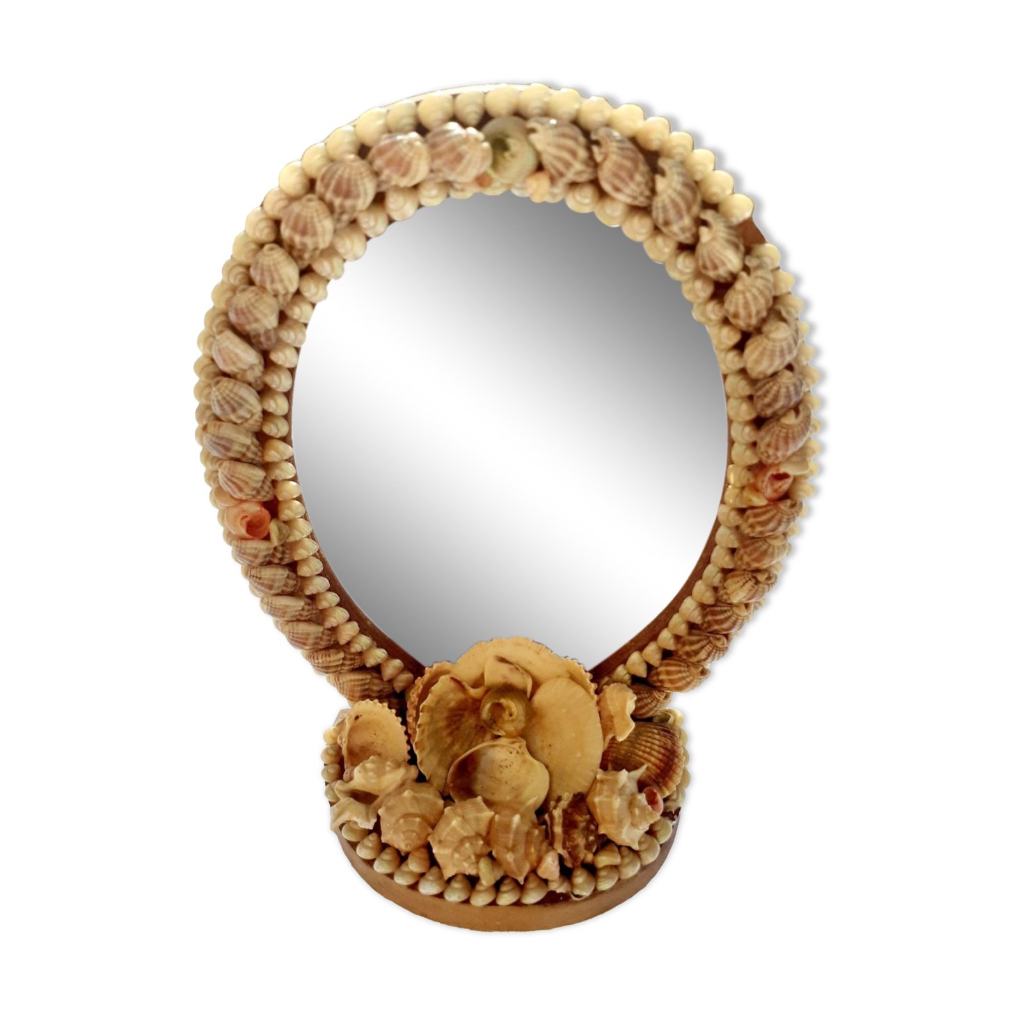 Vintage shell mirror