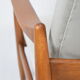 Fauteuil vintage GFM-64 de E.Homa, années 60, velours argenté gris