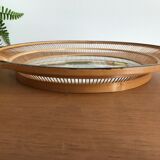 Empty bamboo pocket, glass and true butterfly wings