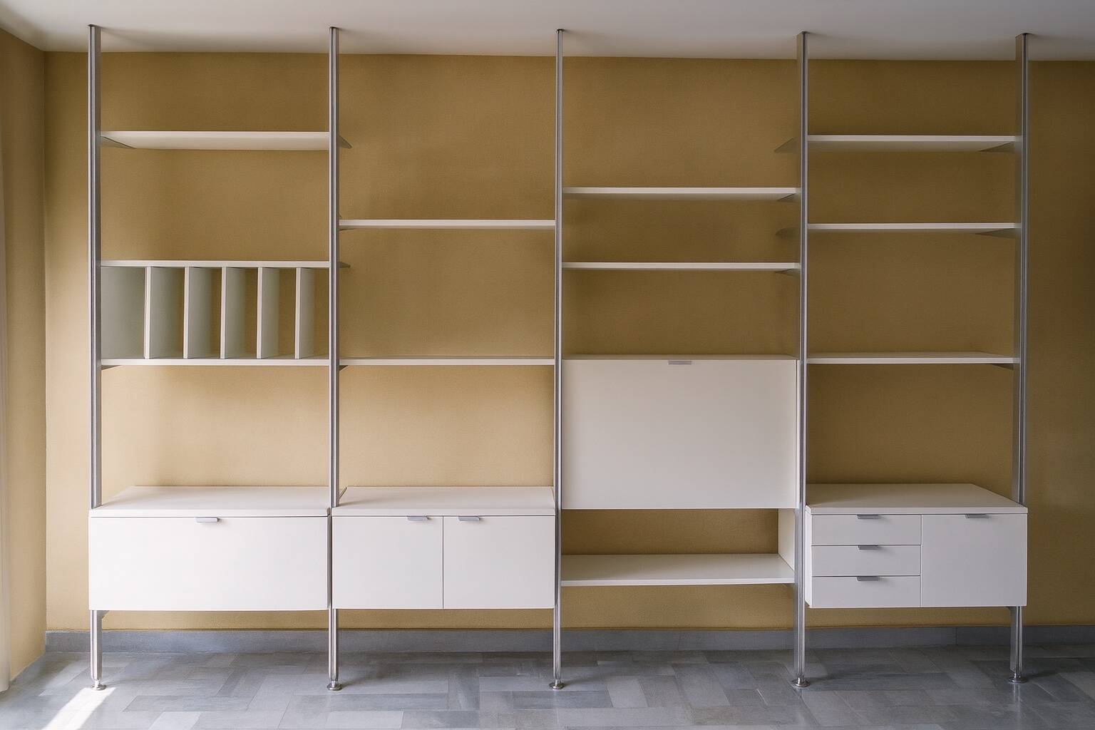 George Nelson's "CSS" wall-mounted bookcase for Herman Miller / furniture