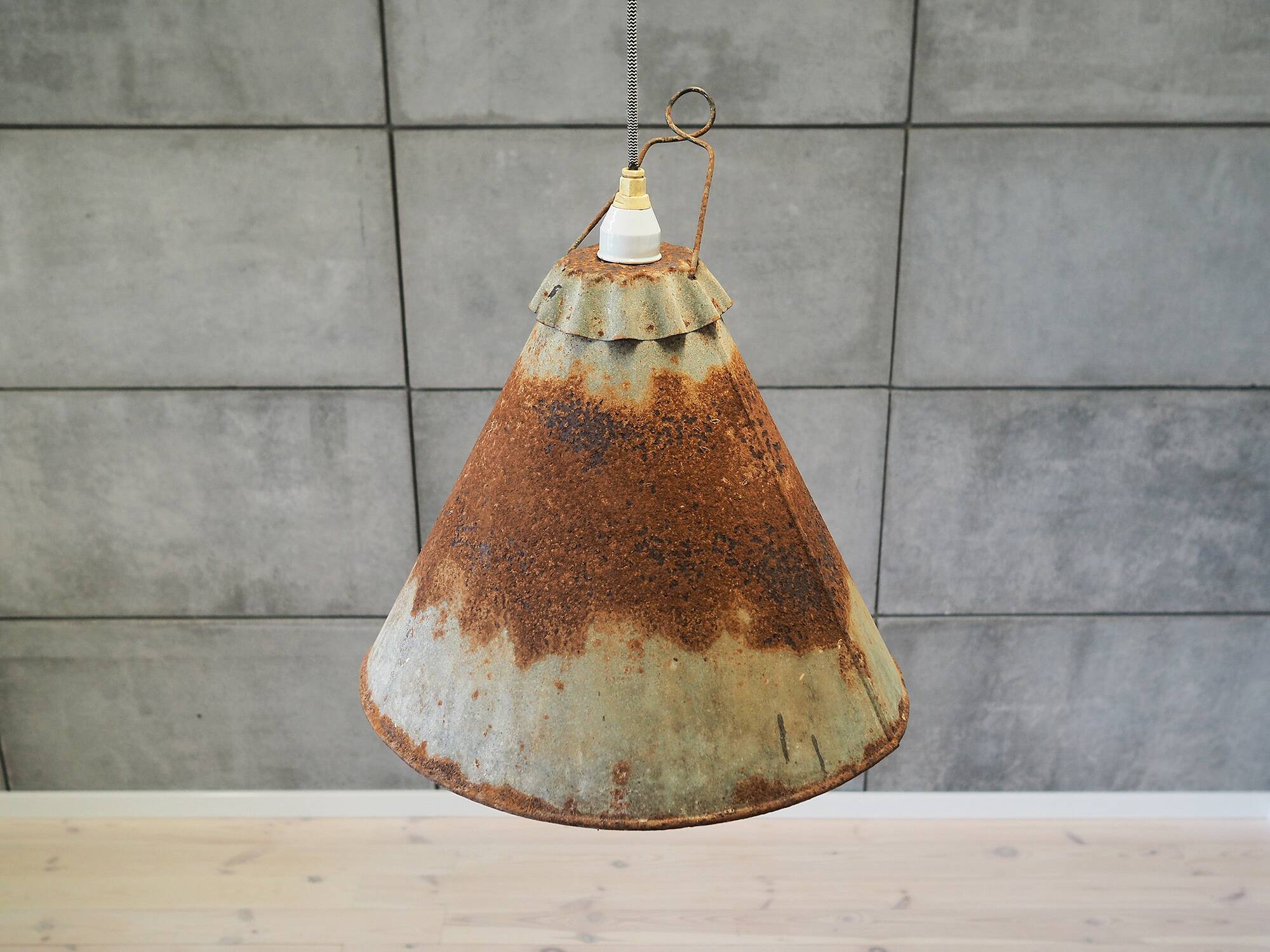 Metal lamp, industrial style, 1950s