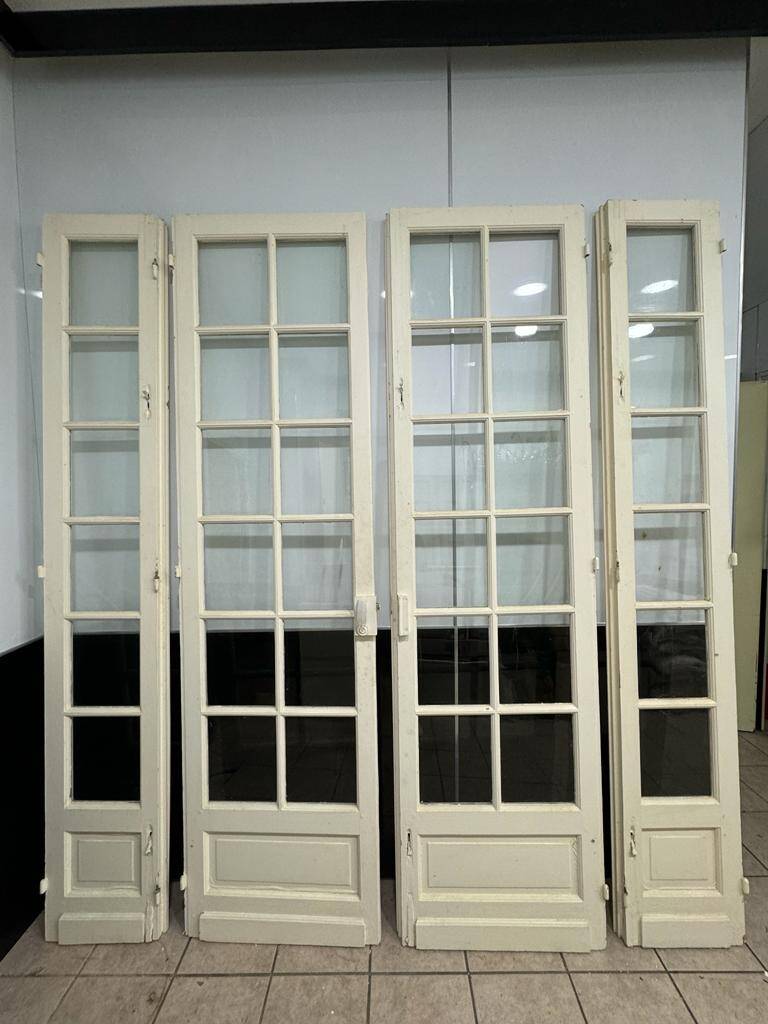 Double glass door in the living room of a Haussmannian apartment
