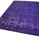 Handmade vintage turkish 1980s 185 cm x 284 cm purple rug