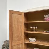 Restored 1930 art deco wardrobe, pure linen color