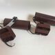 Pair of 70s dark brown adjustable wall lights