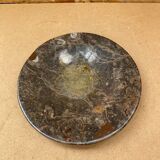 Ancien Vide Poche Assiette En Marbre Fossilisé Vintage