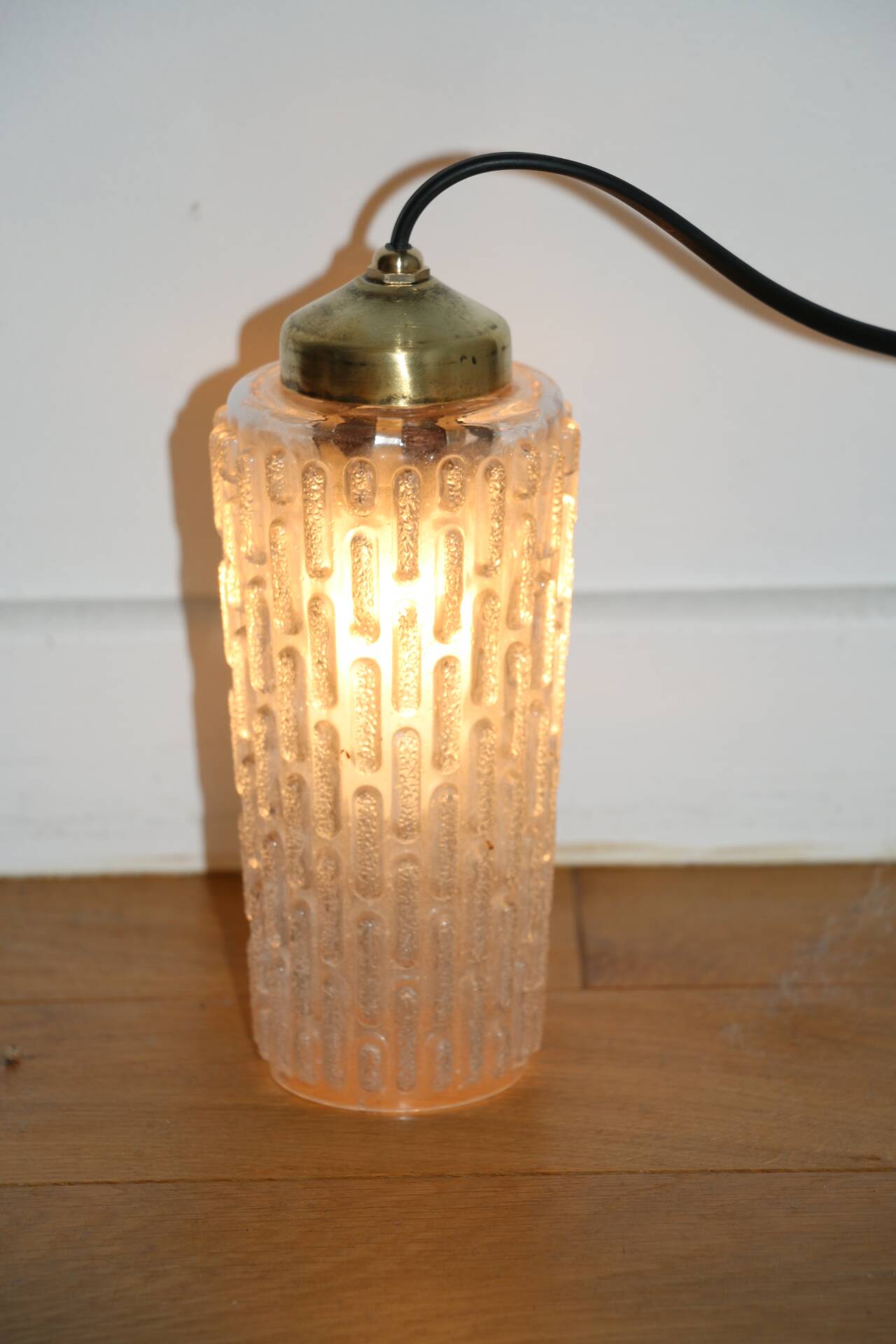 4 baladeuses / suspensions verre laiton 1960