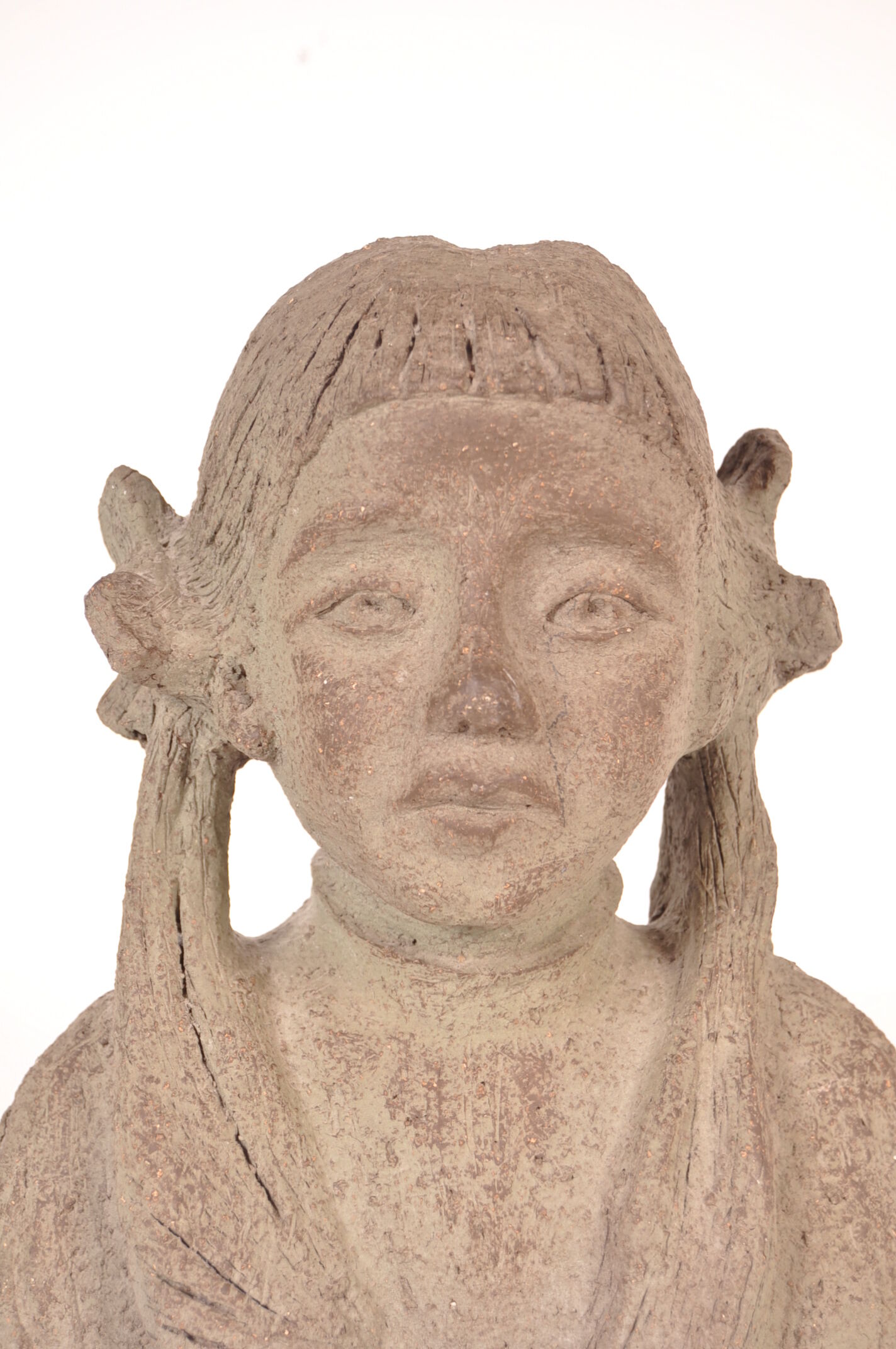 1960s Stone bust, Signed V.M.