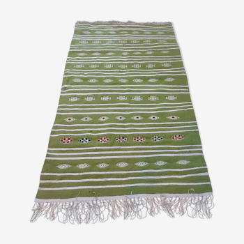 Green Moroccan Berber carpet - 100x150cm