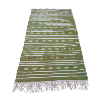 Green Moroccan Berber carpet - 100x150cm