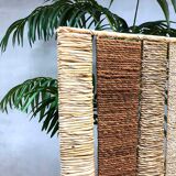 Vintage rope rattan room divider 'Nature'