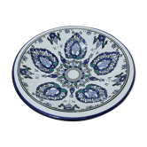 Plat marrakech en terre cuite céramisé diamètre 37cm