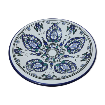 Plat marrakech en terre cuite céramisé diamètre 37cm