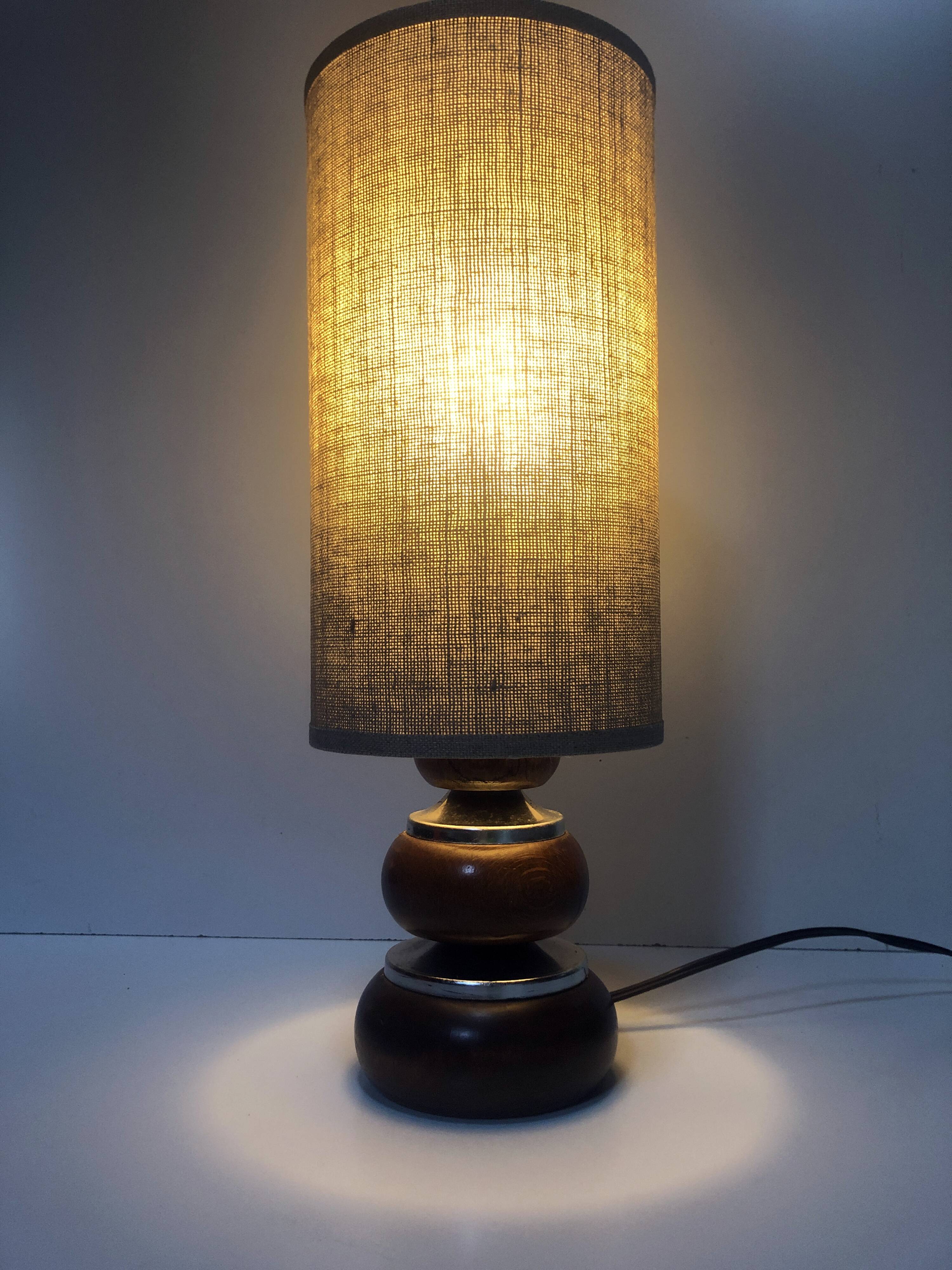 Lampe Vintage • Bois et Métal • 1970