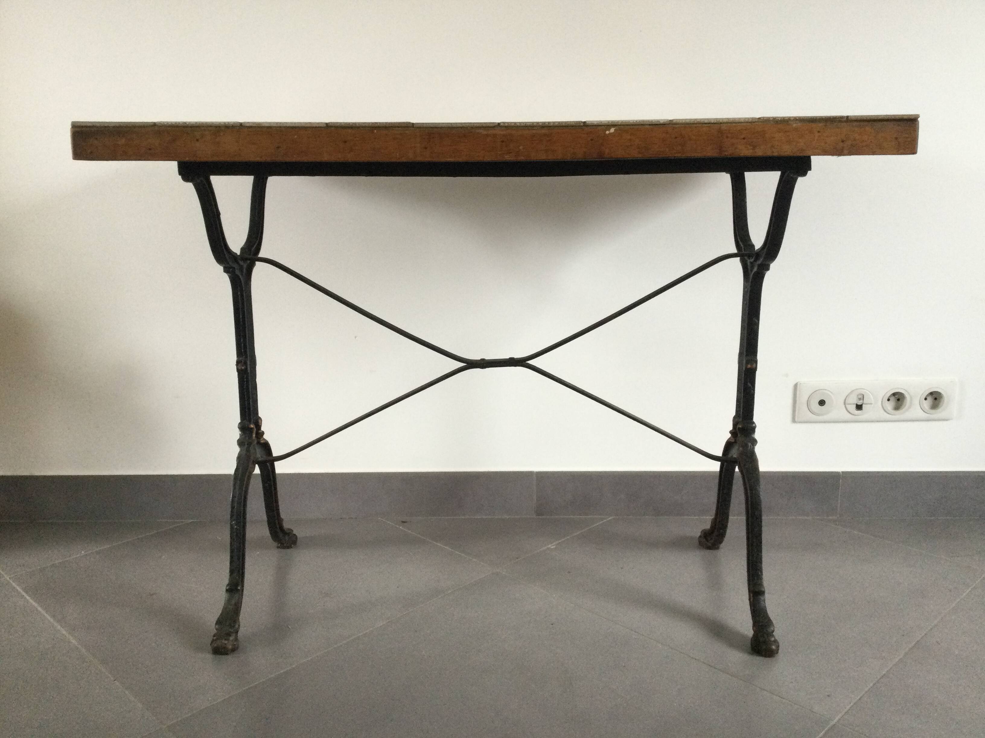 Wrought iron bistro table