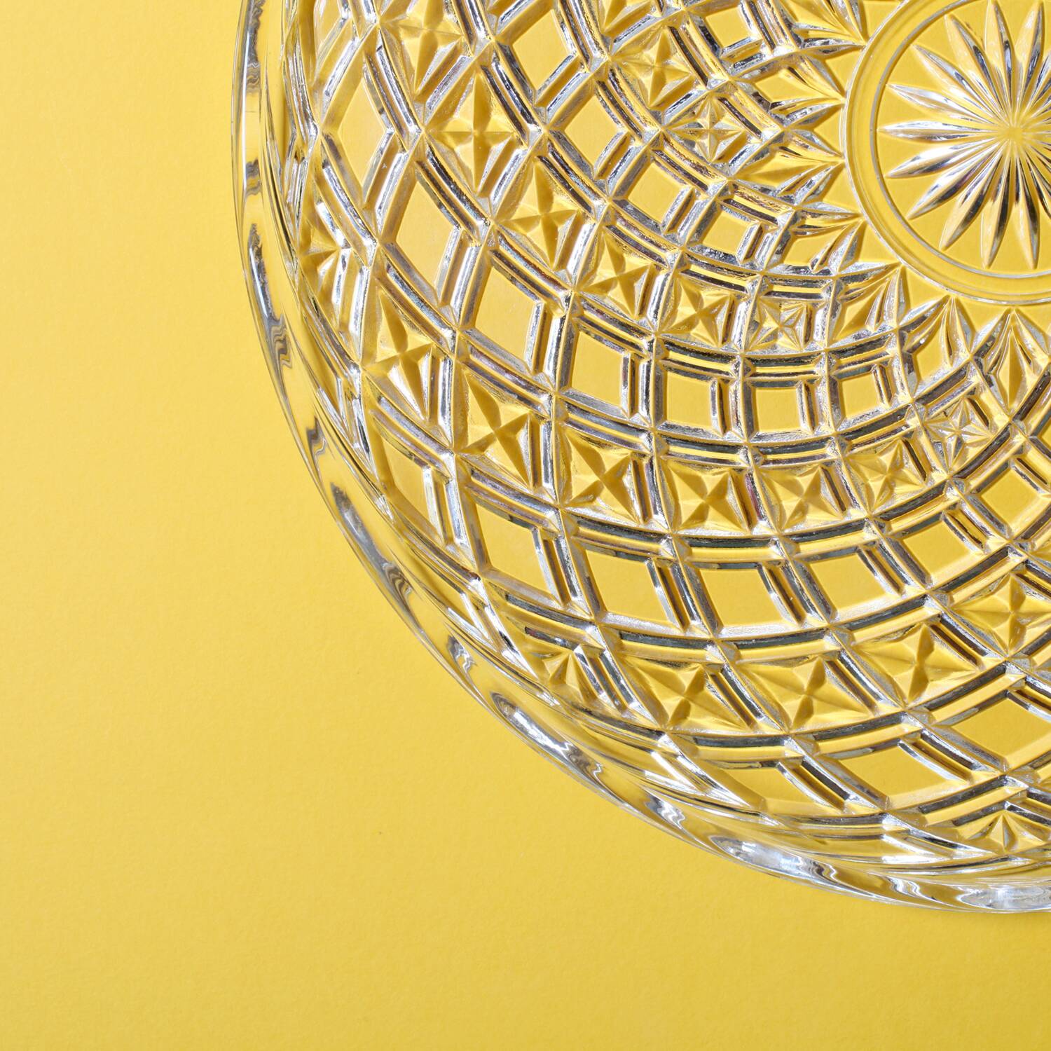 Vintage Pressed Glass Platter: Mid-Century Serving Large Plate, Italy 1970s