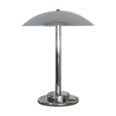 Lampe champignon, soucoupe en métal chromé, Aluminor, France, 1970