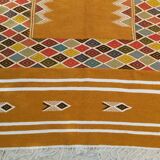 Handmade Berber colored patterned biker carpet  215 x120cm