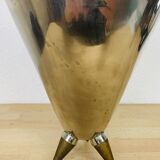 80s design chrome and brass ice bucket