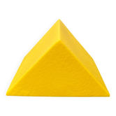 Lampe de sol ou de table en forme de prisme jaune postmoderne de Heico, années 1980.