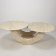 Mid-Century Italian Travertine Coffee Table, 1980s